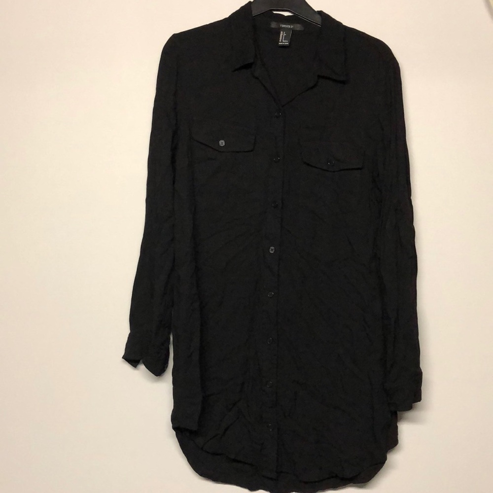 Long woven blouse